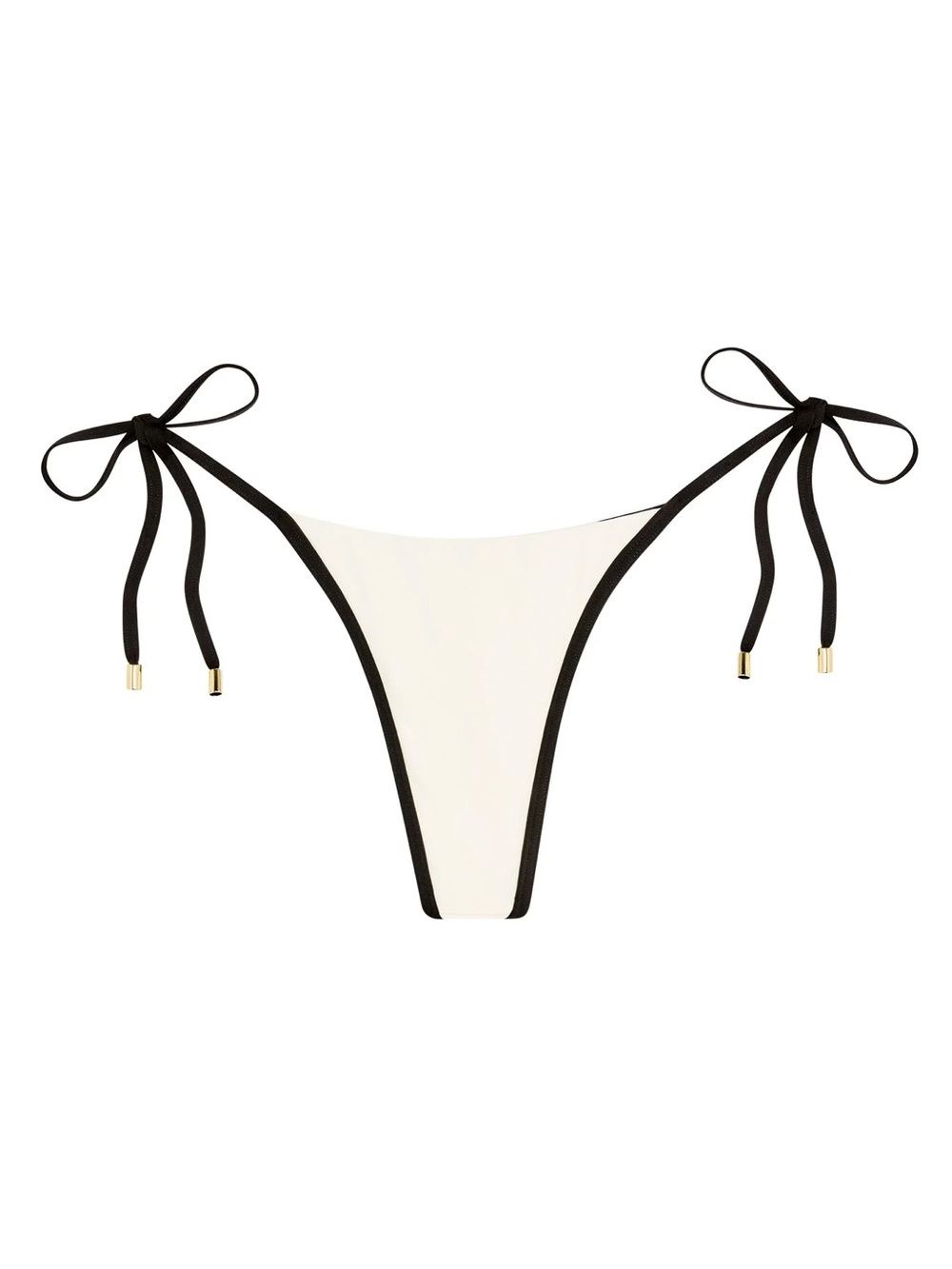 Monday Swimwear PALMA THONG - IVORY/BLACK